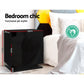 Set of 2 Lachine Bedside Tables LED with 3 Drawers - Black