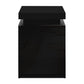 Rimouski LED High Gloss Bedside Tables Side Table RGB LED High Gloss Nightstand with 3 Drawers - Black