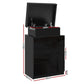 Set of 2 Rimouski Bedside Tables LED with 3 Drawers - Black