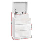 Set of 2 Rimouski Bedside Tables LED with 3 Drawers - White