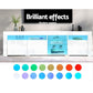 Hanns 180cm TV Cabinet Entertainment Unit Stand RGB LED Gloss 3 Doors - White