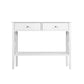 Console Table Hall Side Entry 2 Drawers Display White Desk Furniture