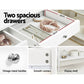 Console Table Hall Side Entry 2 Drawers Display White Desk Furniture