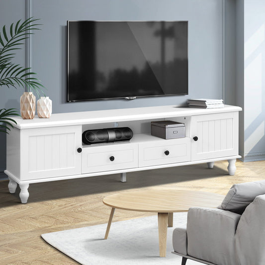 Rune 160cm TV Cabinet Entertainment Unit Stand French Provincial Storage - White