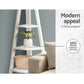 Artiss Bookshelf Corner Shelf 5 Tiers - Cane White