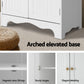 Set of 2 Lysander Buffet Sideboard Pantry Cabinet Cupboard 6-Tiers Storage Shelves - White