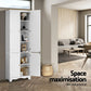 Set of 2 Lysander Buffet Sideboard Pantry Cabinet Cupboard 6-Tiers Storage Shelves - White