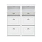 Artiss 2x Shoe Cabinet Storage Organiser 3 Flip Drawer White