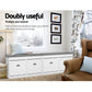 Artiss 2x Shoe Bench Set Flip Drawer White