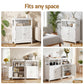 Set of 2 Draven Buffet Sideboard Cabinet Server Cupboard Kitchen Bathroom Storage - White