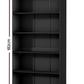 Artiss Bookshelf 5 Tiers Anton Black