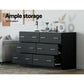 Artiss 6 Chest of Drawers - Black