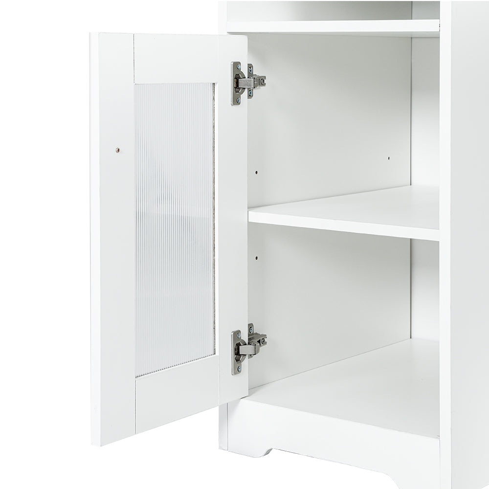 Artiss Computer Desk Shelf Cabinet L-Shape White 150cm
