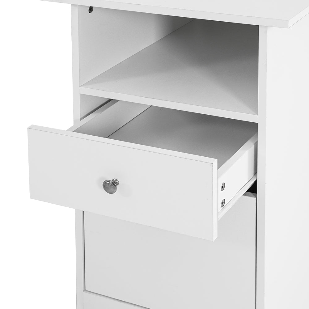 Artiss Computer Desk Shelf Cabinet L-Shape White 150cm