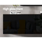 Emberlyn 200cm Floating Entertainment Unit TV Cabinet High Glossy Black 3 Cabinets - Black