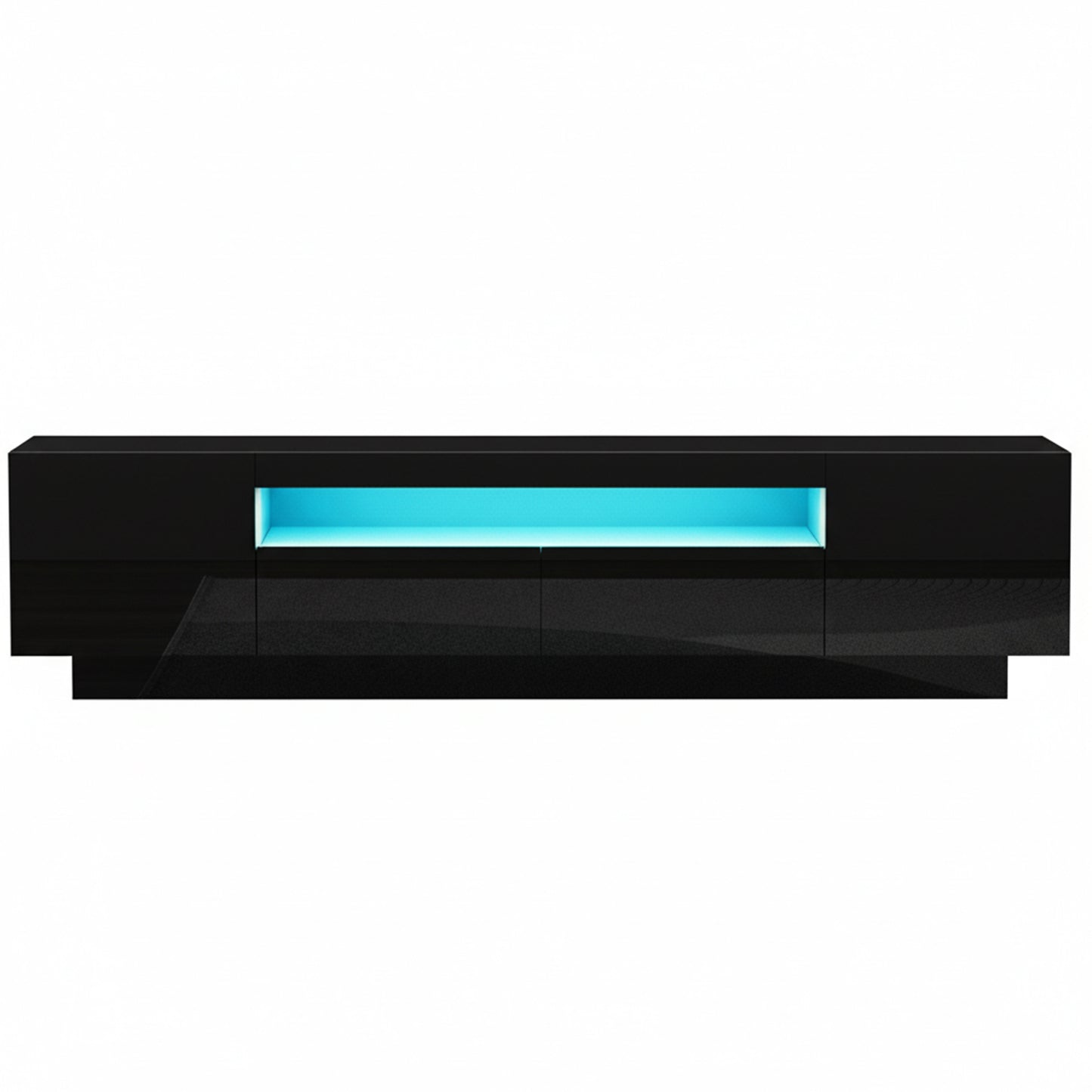 Thessaly 180cm TV Unit Entertainment Unit Storage Drawer RGB LED - Black