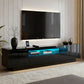 Thessaly 180cm TV Unit Entertainment Unit Storage Drawer RGB LED - Black
