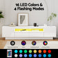 Thessaly 180cm TV Unit Entertainment Unit Storage Drawer RGB LED - White