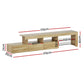 Trina 215cm TV Cabinet Entertainment Unit Stand RGB LED Gloss Furniture - Wood