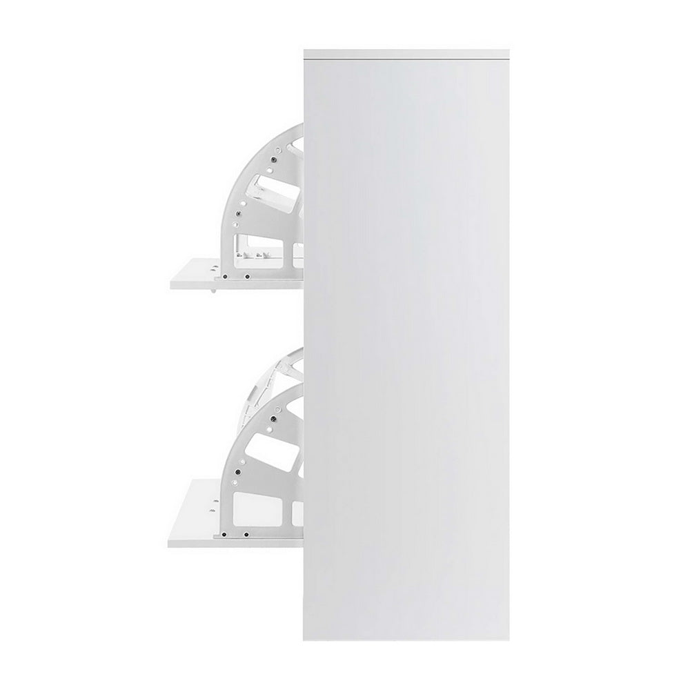 2 Door Shoe Cabinet - White