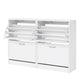 Artiss 2x Shoe Cabinet Storage Organiser 2 Flip Drawer White