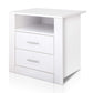 Norwich Single Bedroom Suite 5 Piece 1x Single Mattress, 1x Single Wooden Bed Frame, 2x White Bedside Tables and 1x White Tallboy