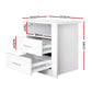 Set of 2 Eustache Bedside Tables with Shelf with 2 Drawers - White