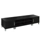 Odell 190cm Entertainment Unit with Cabinets - Black
