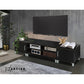 Odell 190cm Entertainment Unit with Cabinets - Black