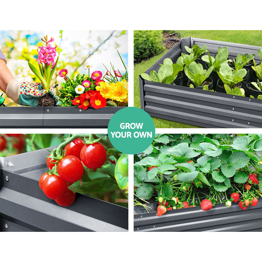 Garden Bed 150x90cm Planter Box Raised Container Galvanised Steel
