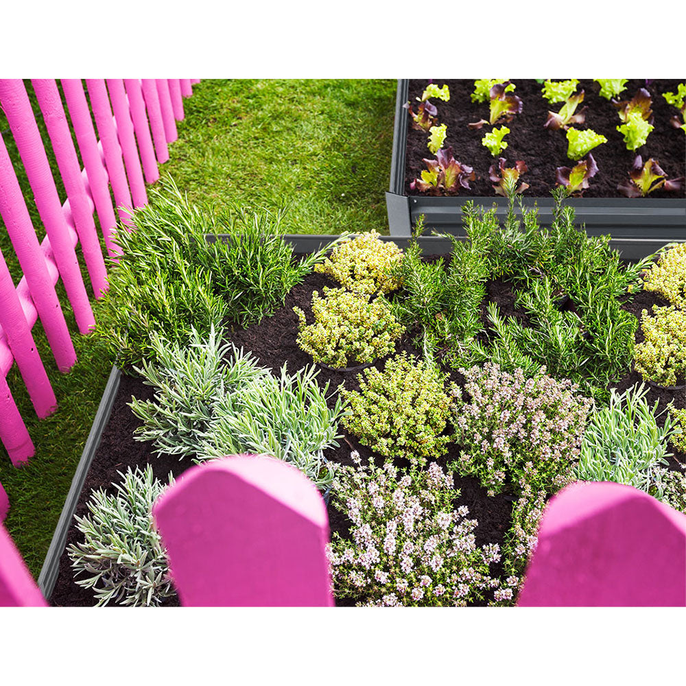 Set of 2 Garden Bed 120x90cm Planter Box Raised Container Galvanised Herb