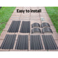 Garden Bed 240x80x42cm Oval Planter Box Raised Container Galvanised