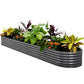 Garden Bed 320x80x42cm Oval Planter Box Raised Container Galvanised