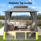Instahut Gazebo 3x3m Canopy Outdoor Steel Frame Patio Tent Curtains Marquee Grey