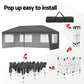 Instahut Gazebo 3x6m Pop Up Marquee Wedding Party Outdoor Camping Canopy Grey