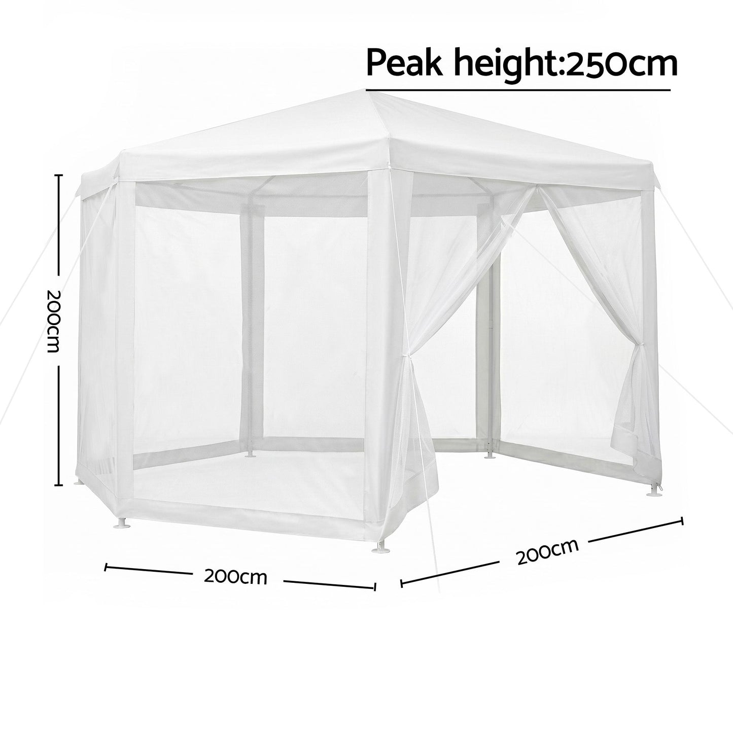 Instahut Gazebo 2x2m Marquee Wedding Party Tent Outdoor Camping Mesh Wall Canopy Shade Gazebos Navy