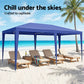 Instahut Gazebo 3x6m Wedding Party Marquee Tent Outdoor Event Camping Canopy Shade Blue