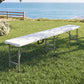 Folding Table 180cm Trestle HDPE Fold In Half - White