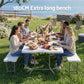 Folding Table 180cm Trestle HDPE Fold In Half - White