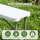 Folding Table 180cm Trestle HDPE Fold In Half - White