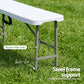 Folding Table 180cm Trestle HDPE Fold In Half - White