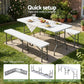 Folding Table 180cm Trestle HDPE Fold In Half - White