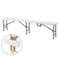 Folding Table 180cm Trestle HDPE Fold In Half - White
