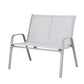 Garden Bench Seat Steel Outdoor Patio Park Lounge Backyard Chair Grey