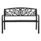 Calliope Outdoor Garden Bench - Black