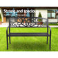 Calliope Outdoor Garden Bench - Black