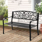 Calliope Outdoor Garden Bench - Black