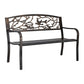 Merrick Outdoor Bench Seat Garden Steel Outdoor Furniture 3 Seater Park Bronze