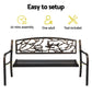 Merrick Outdoor Bench Seat Garden Steel Outdoor Furniture 3 Seater Park Bronze