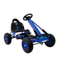 Kids Pedal Go Kart Car Ride On Toys Rubber Tyre Racing Bike Adjustable Seat - Blue